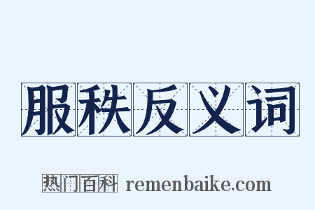 服秩反义词是什么意思的图片